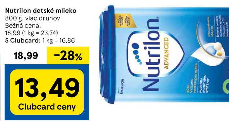 Nutrilon detské mlieko 800 g, viac druhov