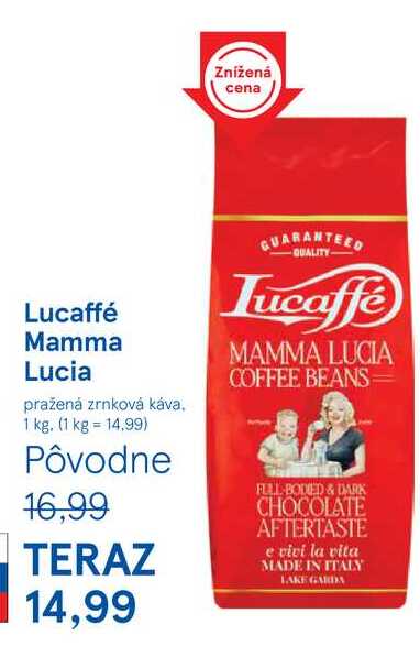 Lucaffé Mamma Lucia pražená zrnková káva 1 kg