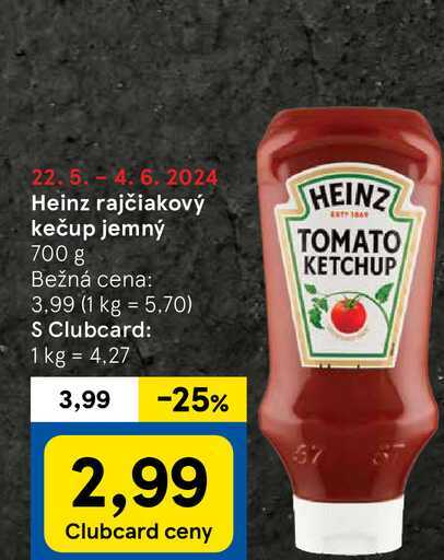 Heinz rajčiakový kečup jemný 700 g 