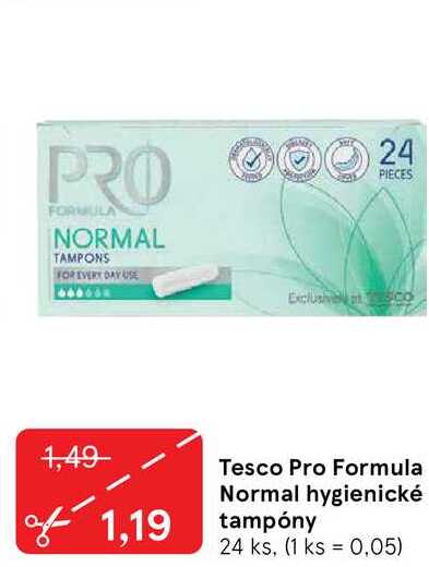 Tesco Pro Formula Normal hygienické tampóny 24 ks