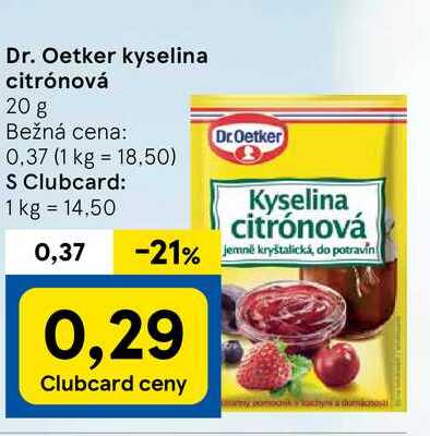 Dr. Oetker kyselina citrónová, 20 g 