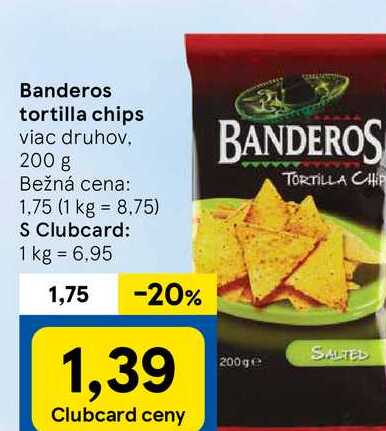 Banderos tortilla chips, 200 g