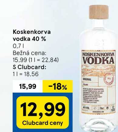 Koskenkorva vodka 40%, 0,7 l