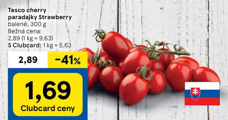 Tesco cherry paradajky Strawberry balené, 300 g