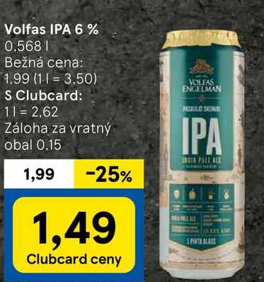 Volfas IPA 6 %, 0,5 l