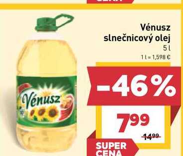 Vénusz slnečnicový olej 5l