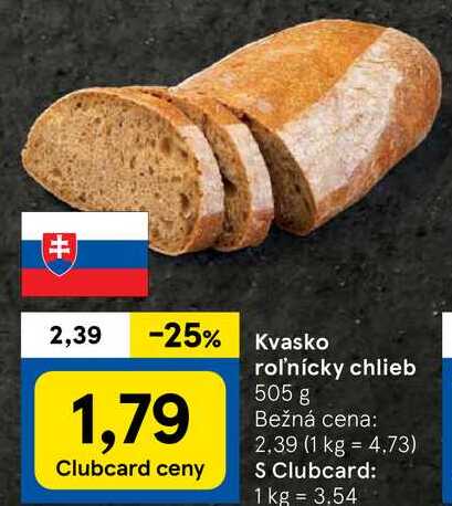 Kvasko roľnícky chlieb, 505 g 