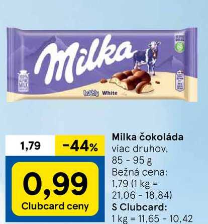 Milka čokoláda, 85-95 g 