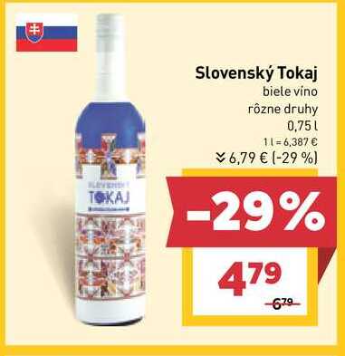 Slovenský Tokaj biele vino rôzne druhy 0,75l v akcii