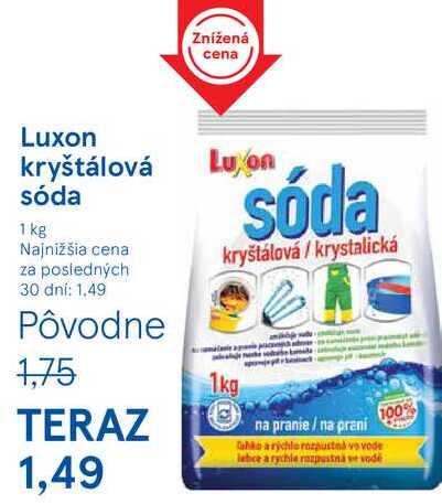 Luxon kryštálová sóda, 1 kg