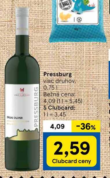 Pressburg, 0,75 l