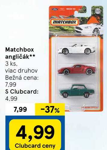 Matchbox angličák, 3 ks