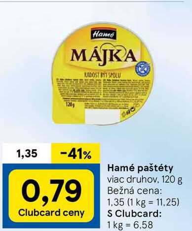 Hamé paštéty, 120 g