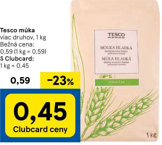 Tesco múka, 1 kg