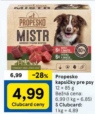 Propesko kapsičky pre psy, 12x 85 g 