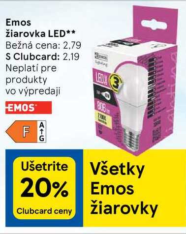 Emos žiarovka LED