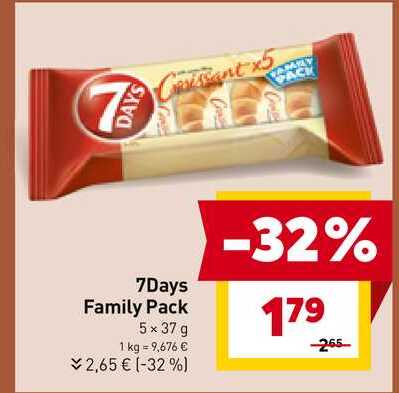 7Days Family Pack 5 x 37 g