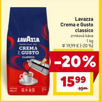 Lavazza Crema e Gusto classico zrnková káva 1 kg 