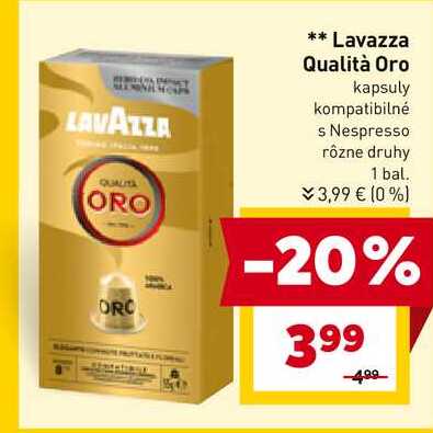 Lavazza Qualità Oro kapsuly kompatibilné s Nespresso rôzne druhy 1 bal.