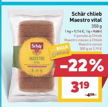 Schär chlieb Maestro vital 350 g