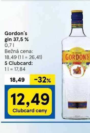 Gordon's gin 37,5 % 0,7l