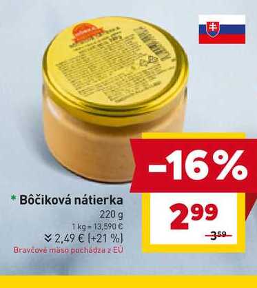 Bôčiková nátierka 220 g 