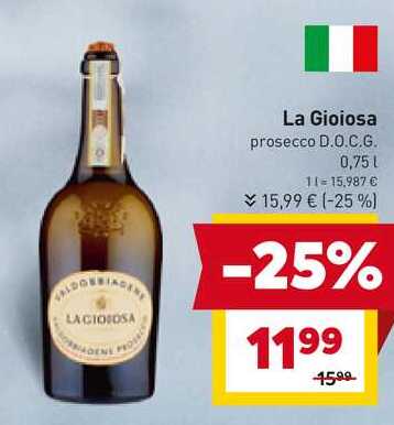 La Gioiosa prosecco D.O.C.G. 0,75 L 