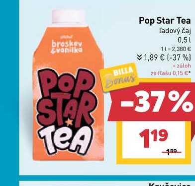 Pop Star Tea Ľadový čaj 0,5l