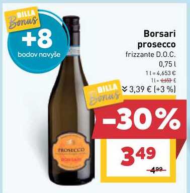 Borsari prosecco frizzante D.O.C. 0,75l