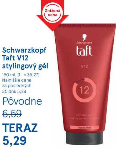 Schwarzkopf Taft V12 stylingový gél, 150 ml