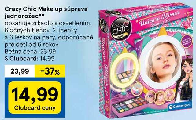 Crazy Chic Make up súprava jednorožec