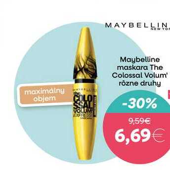 Maybelline maskara The Colossal Volum' rôzne druhy 