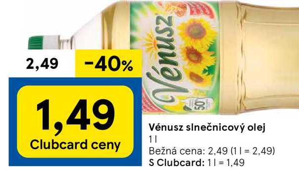 Vénusz slnečnicový olej, 1 l