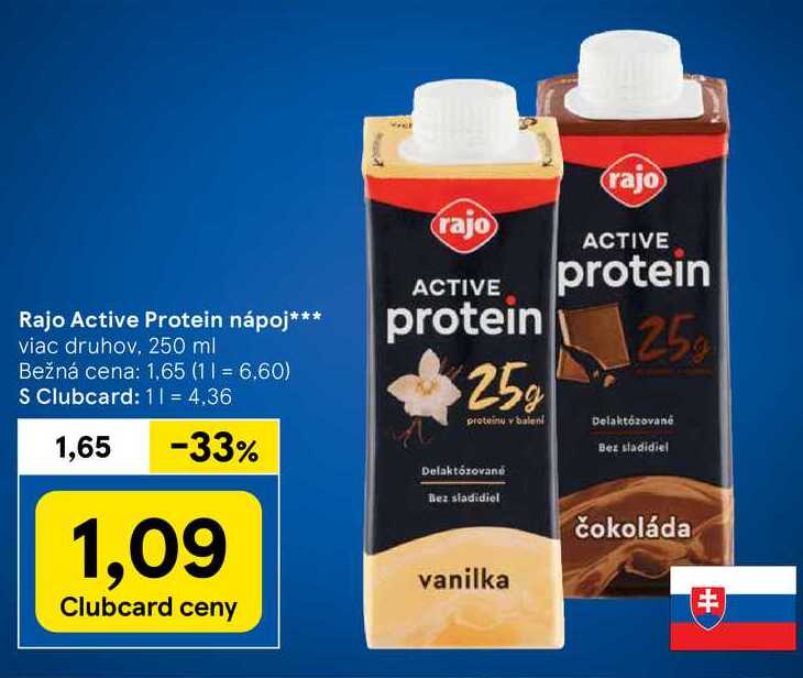 Rajo Active Protein nápoj, 250 ml