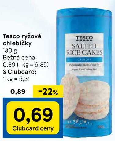 Tesco ryžové chlebíčky, 130 g 