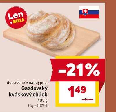 Gazdovský kváskový chlieb 405 g v akcii