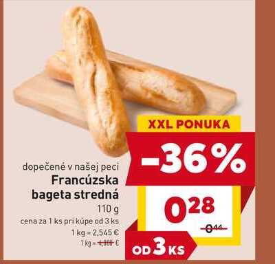 Francúzska bageta stredná 110 g