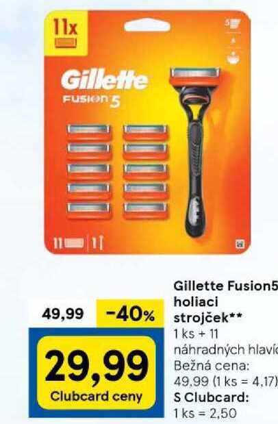 Gillette Fusion5 holiaci strojček, 1 ks + 11 náhradných hlavíc