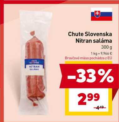 Chute Slovenska Nitran saláma 300 g