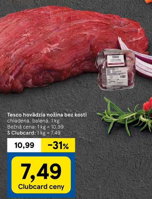 Tesco hovädzia nožina bez kosti, 1 kg