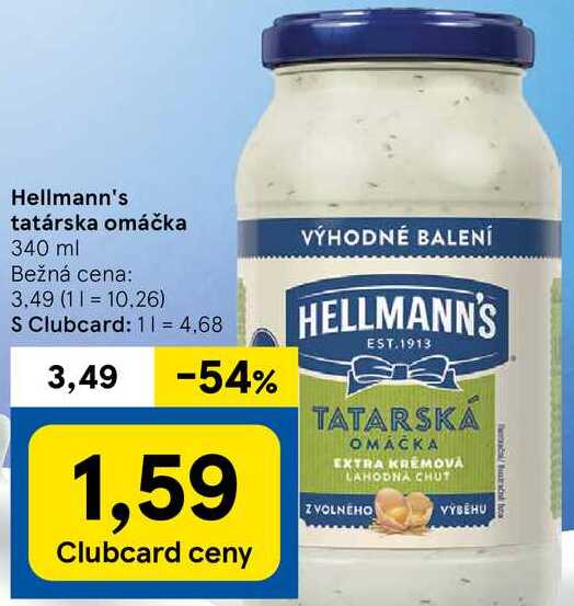 Hellmann's tatárska omáčka, 340 ml 