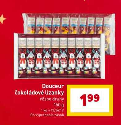 Douceur čokoládové lízanky rôzne druhy 150 g 