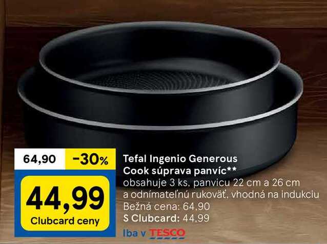 Tefal Ingenio Generous Cook súprava panvíc, obsahuje 3 ks