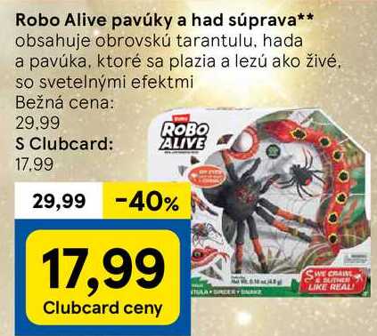 Robo Alive pavúky a had súprava