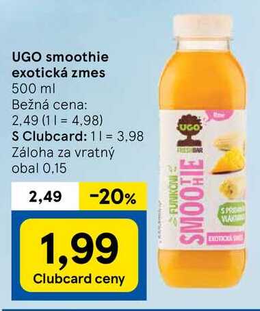 UGO smoothie exotická zmes, 500 ml 