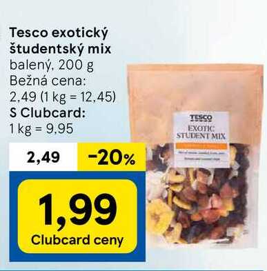 Tesco exotický študentský mix, 200 g