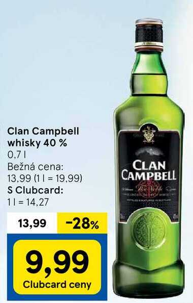 Clan Campbell whisky 40%, 0,7 l