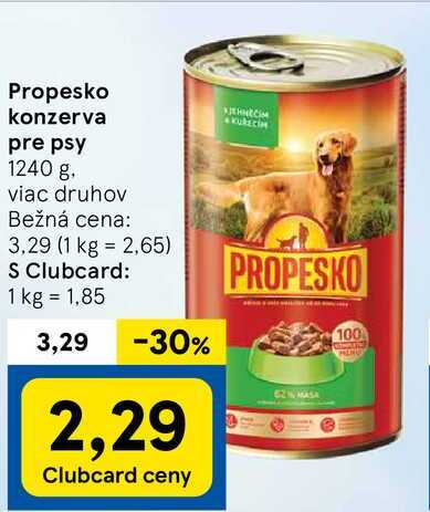 Propesko konzerva pre psy, 1240 g