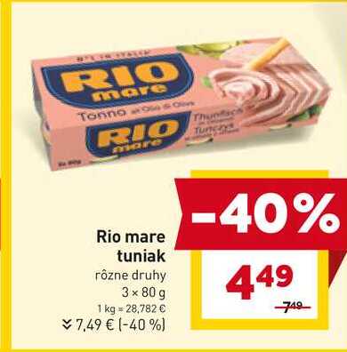 Rio mare tuniak rôzne druhy 3 x 80 g