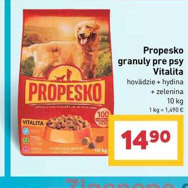 Propesko granuly pre psy 10 kg 